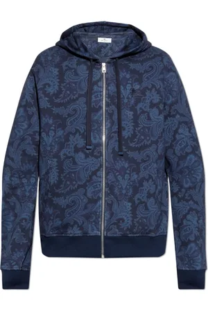 Etro Sweatshirts & Hoodies, Heren, Blauw, L, Katoen, Hoodie