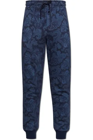 Etro Broeken, Heren, Blauw, L, Katoen, Trainingsbroeken