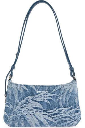 Palm Angels Tassen, Dames, Blauw, ONE Size, Denim, Denim Schoudertas