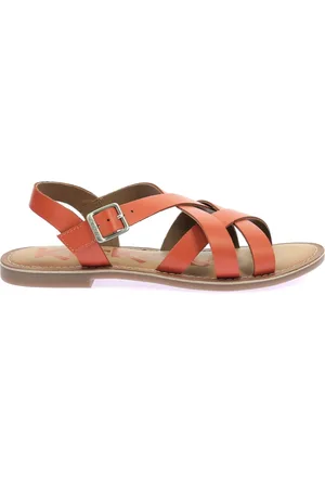 Kickers Schoenen, Dames, Oranje, 40 EU, Leer, Diana Sandalen