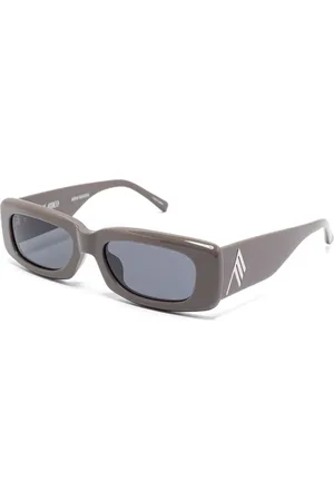 The Attico Accessoires, Dames, Grijs, ONE Size, Stijlvolle bril met beschermhoes