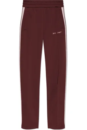 Palm Angels Broeken, Heren, Rood, L, Polyester, Trainingsbroeken met Geborduurd Logo