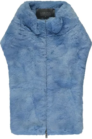 LORENA ANTONIAZZI Jassen, Dames, Blauw, S, Nepbont, Nepbont Kraag Ritssluiting