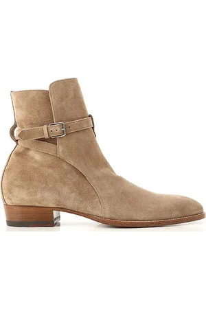 Saint Laurent Schoenen, Heren, , 39 1/2 EU, Leer, Enkellaarzen voor Mannen