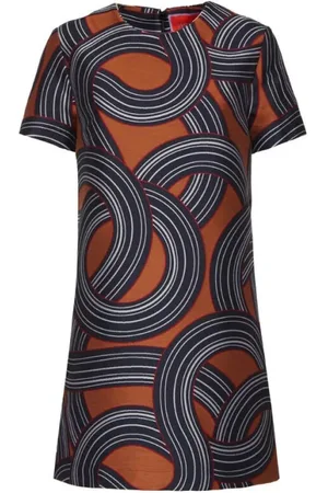 La DoubleJ Kleedjes, Dames, Veelkleurig, XL, Mini Swing Jurk