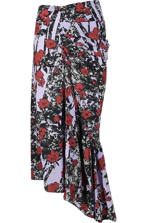 Colville Rokken, Dames, Veelkleurig, S, Gedrukte Zijden Midi Rok