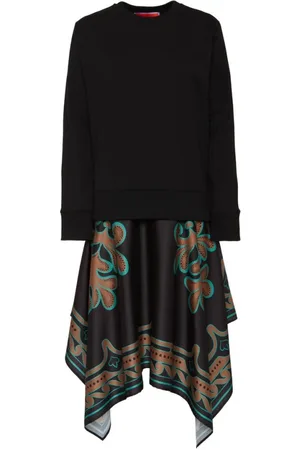 La DoubleJ Kleedjes, Dames, Zwart, S, Sportieve Foulard Jurk