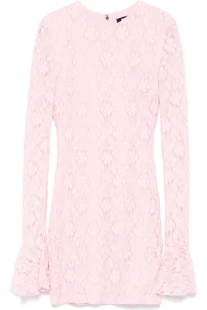 ROTATE Kleedjes, Dames, Roze, S, Katoen, Roze Rotate Jurk met Verborgen Sluiting