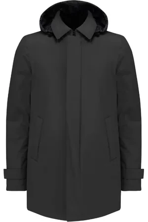 HERNO Mantels, Heren, Zwart, L, Nylon, Gewatteerde Jas