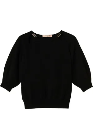 Twin-Set Truien, Dames, Zwart, L, Zwart Sweater Set
