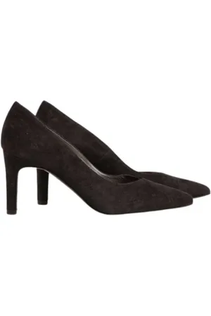 Peter Kaiser Schoenen, Dames, Zwart, 37 EU, Suède, Zwarte Suède Pumps met Puntneus
