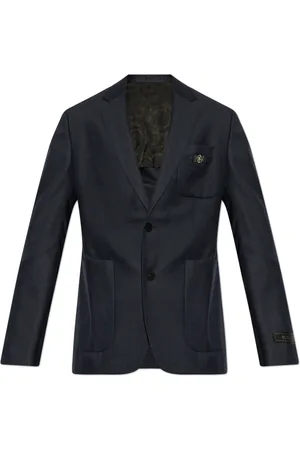 VERSACE Jassen, Heren, Blauw, S, Wol, Wollen blazer