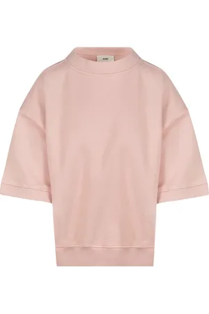 Autry Tops, Dames, Roze, M, Katoen, Katoenen sweatshirt met geborduurd logo