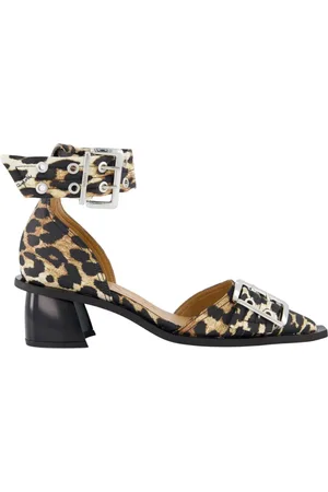 Ganni Schoenen, Dames, , 39 EU, Chunky Buckle Open Cut Sandalen