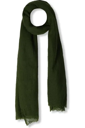 NOTRE-V Accessoires, Dames, Groen, ONE Size, Wol, Groene Wollen Sjaal 304