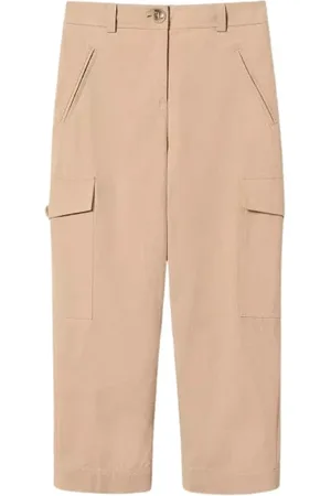Twin-Set Broeken, Dames, , 2Xs, Katoen, Cargo Gabardine Katoenen Broek