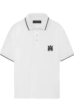 AMIRI Tops, Heren, Wit, M, Katoen, Core Logo Polo Wit T-shirts Polos