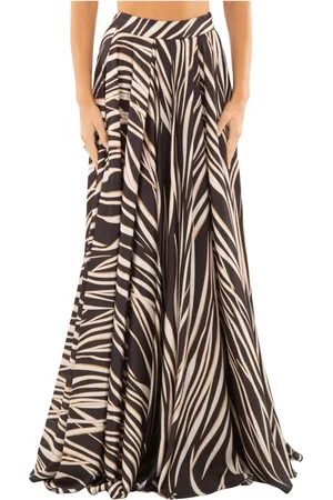 BABYLON Rokken, Dames, Zwart, S, Animalier zijdelingse split rok in Multicolor