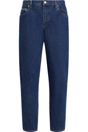 Dolce & Gabbana Jeans, Heren, Blauw, L, Katoen, Blauwe Wide-Cut Jeans