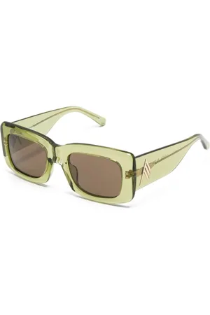 The Attico Accessoires, Dames, Groen, ONE Size, Groene zonnebril met UV-beschermende lenzen
