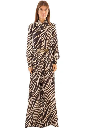 BABYLON Kleedjes, Dames, Veelkleurig, XS, Animalier Side Split Dress in