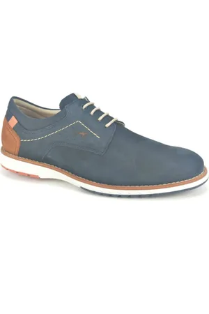 Fluchos Schoenen, Heren, Blauw, 42 EU, Blauw Nubuck Fijne Z Stijl