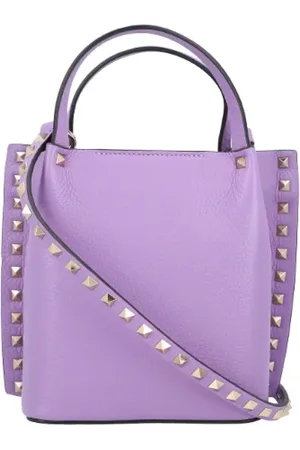 VALENTINO Tassen, Dames, Paars, ONE Size, Leer, Leather handbags
