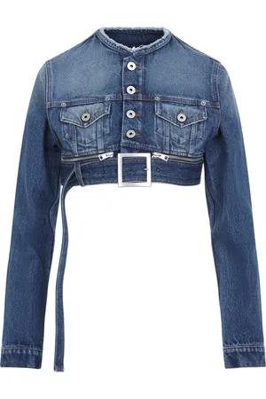 Jean Paul Gaultier Jassen, Dames, Blauw, S, Katoen, Blauwe Katoenen Jas voor Vrouwen