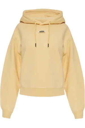 Jacquemus Sweatshirts & Hoodies, Dames, Geel, M, Katoen, Gele trui voor een stijlvolle look