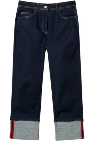 Twin-Set Jeans, Dames, Zwart, W28, Jeans met omgeslagen zoom