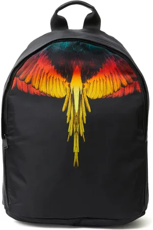 MARCELO BURLON Tassen, Heren, Zwart, ONE Size, Icon Wings Logo Rugzak