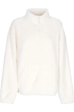 Vans Jassen, Dames, , S, Polyester, Sherpa Half-Zip Coltrui Sweatshirt Wit