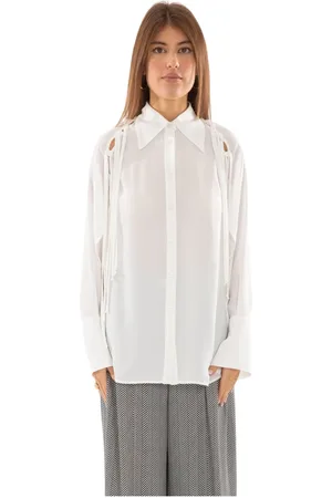 BABYLON Blouses & Shirts, Dames, Wit, XS, Fringes Cut-out Shirt in Wit