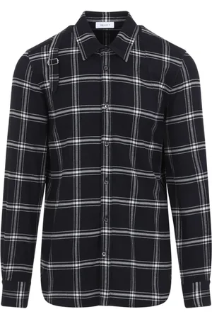 Alexander McQueen Overhemden, Heren, Zwart, L, Katoen, Luxe Zwarte Overhemd