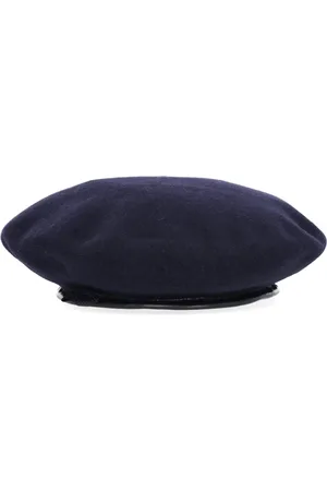 Kangol Accessoires, Heren, Blauw, XL, Wol, Donkerblauwe Wolle Platte Pet Hoed