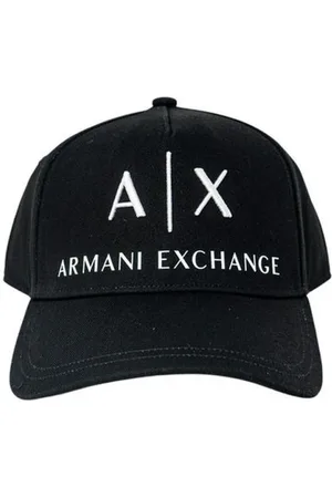 Armani Exchange Accessoires, Heren, Zwart, ONE Size, Katoen, Katoenen zonneklep voor mannen