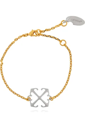 OFF-WHITE Accessoires, Dames, Geel, ONE Size, Armband met logo