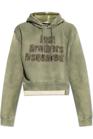 Dsquared2 Sweatshirts & Hoodies, Dames, Groen, XS, Katoen, Hoodie
