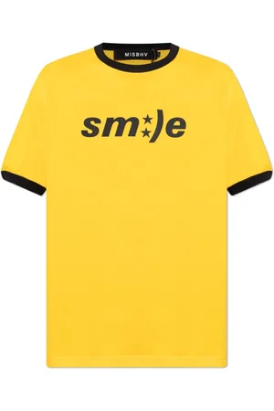 MISBHV Tops, Heren, Geel, S, Katoen, T-shirt met print