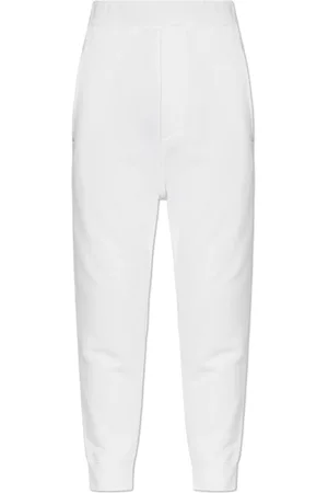 Dsquared2 Broeken, Heren, Wit, 3Xl, Katoen, Trainingsbroeken met Logo