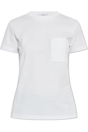 Max Mara Tops, Dames, Wit, M, Katoen, T-shirt Papaia