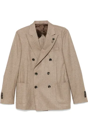LARDINI Jassen, Heren, , L, Wol, Wol/Kasjmier Double-Breasted Blazer