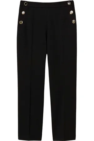 Twin-Set Broeken, Dames, Zwart, L, Polyester, Marinière Jersey Broek Zwart