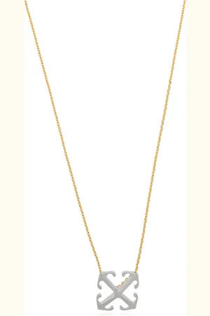 OFF-WHITE Accessoires, Dames, Geel, ONE Size, Logo Ketting