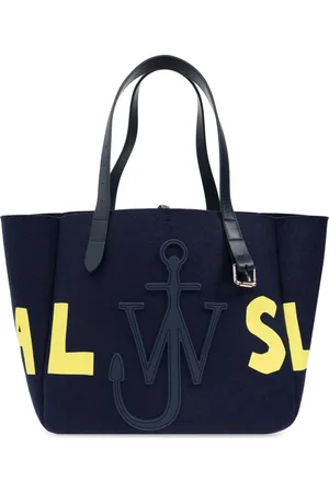 J.W.Anderson Tassen, Dames, Blauw, ONE Size, Katoen, Shopper type tas