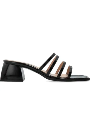 NODALETO Schoenen, Dames, Zwart, 38 1/2 EU, Leer, Muiltjes met hak