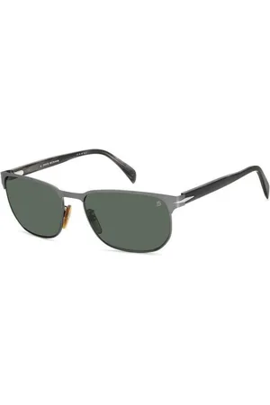DB EYEWEAR BY DAVID BECKHAM Accessoires, Heren, Grijs, ONE Size, Grijze Metalen Zonnebril met UV-bescherming
