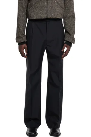Winnie NY Broeken, Heren, Zwart, M, Wol, Zwarte Formele Broek