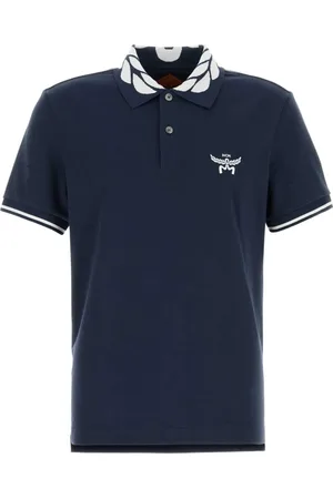 MCM Tops, Heren, Blauw, L, Stretch Piquet Polo Shirt in Navy
