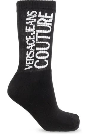 VERSACE Ondergoed, Dames, Zwart, S, Katoen, Katoenen sokken met logo